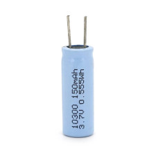 Акумулятор 10300 Li-Ion Doctor DT10300, 150mAh, 3.7V, клем під паяння, Φ10*L30mm, Grey