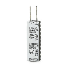Акумулятор 10300 Li-Ion Doctor DT10300, 100mAh, 3.7V, клем під паяння, Φ10*L30mm, Grey
