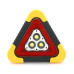 Знак аварійної зупинки Suitu ST-1101L-B. 42 LEDs та 3 COB. 5 режимів роботи. Живлення 3х AA батарей. Розмір 27×27×27 см. 490 г.