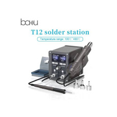 Паяльна станція BAKU BA-898D+, 2у1, цифрова індикація, паяльник/паяльний фен з блоком регулювання, Box