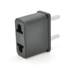 Перехідник на євророзетку, 125-250V, 6A, 500W, в упаковці 100 штук, ціна за штуку, Black