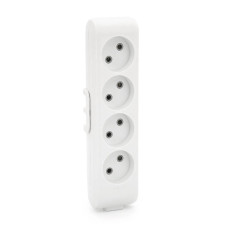 Колодка VIKO Multi-Let 4 гнізда, без заземлення, біла