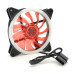 Кулер корпусний 12025 DC sleeve fan 3pin + 4pin - 120*120*25мм, 12V, 1200об/хв, Red, двосторонній