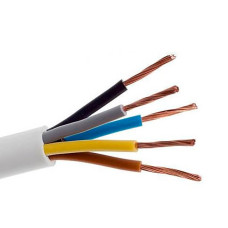 Кабель Одескабель H05VV-F 5G2,5 білий, ціна за метр