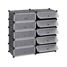 Шафа для взуття пластикова MPA2-5, 39х37х76см, Black, Box