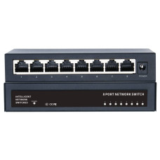 Комутатор Merlion MG1008 8 портів Ethernet 10/100/1000 Мбіт/сек. метал DC 5V 2А. Блок живлення у комплекті