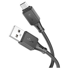 Кабель Hoco X101 Silicone, Micro-C-USB, 2,4А, довжина 1м, Black, BOX