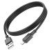 Кабель Hoco X101 Silicone, Micro-C-USB, 2,4А, довжина 1м, Black, BOX