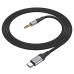 Кабель HOCO UPA26 DC3.5 (тато) => Type-C (тато), круглий в обплетенні, 1м, Black, Box