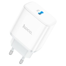 СЗУ 110-240V HOCO C104A, USB-C, PD20W, White, Box