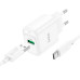 Набір СЗУ 110-240V HOCO C140A+ кабель Type-C, 1xUSB, 18W, кабель 1м, White, Blister