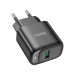 Набір СЗУ 110-240V HOCO C140A+ кабель Type-C, 1xUSB, 18W, кабель 1м, Black, Blister