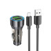 Набір АЗУ 12-24V HOCO NZ12 + кабель Micro, 2xUSB, 36W, кабель 1м, Black, Box