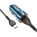 Набір АЗУ 12-24V HOCO Z46 + кабель Type-C, 1xUSB, 18W, кабель 1м, Blue, Box