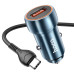 Набір АЗУ 12-24V HOCO Z46 + кабель Type-C, 1xUSB, 18W, кабель 1м, Blue, Box