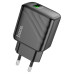 Набір СЗУ 110-240V HOCO CS21A + кабель Type-C, 1xUSB, 18W, кабель 1м, Black, Box