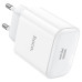 СЗУ 110-240V HOCO C76APro, USB-C, PD30W, PPS, QC3.0, White, Box