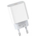 СЗУ 110-240V HOCO C76APlus, USB-C, PD20W, PPS, QC3.0, White, Box