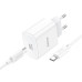 Набір СЗУ 110-240V HOCO C76A Pro+ Type-C кабель, USB-C, PD30W, кабель 1м, White, Box