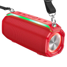 Портативна колонка HOCO HC23 IPX4, BT 5.0, 2x5W, RGB підсвічування, Red, Box
