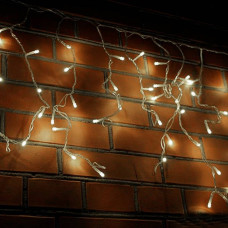 Гірлянда 180LED (Бахрома) White Hot, 5х0, 7м, 8 режимів, вулична, модель з низьковольтною вилкою. прозора ізоляція