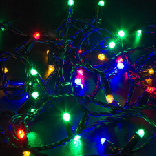 Гірлянда 200LED (Діод) RGB, 20 метрів, вилка, що підлягає, чорна ізоляція