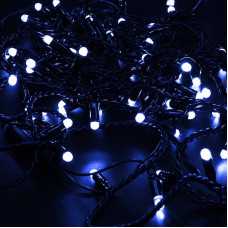 Гірлянда 200LED (Діод) Blue, 20 метрів, вилка, що підлягає, чорна ізоляція. без блоку живлення