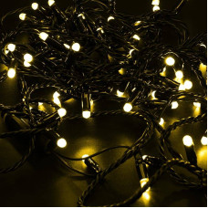 Гірлянда 160LED (Діод) Yelow, 20 метрів, вилка, що підлягає, чорна ізоляція
