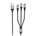 Кабель HOCO X102 USB-1 3 in 1 Micro/Iphone/Type-C, 2A, довжина 1м, Black, Box