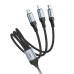 Кабель HOCO X102 USB-1 3 in 1 Micro/Iphone/Type-C, 2A, довжина 1м, Black, Box