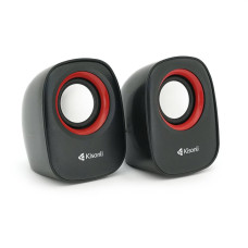 Колонки 2.0 Kisonli V360 для ПК і ноутбука, USB + 3.5mm, 2x1.5W, 20Hz- 20KHz, Red, BOX, Q50