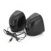 Колонки 2.0 Kisonli V360 для ПК і ноутбука, USB + 3.5mm, 2x1.5W, 20Hz- 20KHz, Black, BOX, Q50