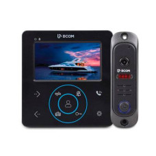 Комплект відеодомофона BCOM BD-480 Black Kit (домофон 4 дюйми без пам’яті + виклична панель 1000 ТВл)