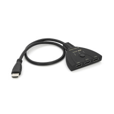 Розгалужувач HDMI 1=>3 порти, 4К, кабель 30см, Box