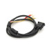 Кабель VGA (тато)-3RCA (тато) 1.5m, Black/Red, без обплетення, ОЕМ