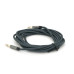 Кабель VEGGIEG V-A502 AUX Audio DC3.5 тато-тато 2.0м, GOLD Stereo Jack, обплетення, (круглий) Grey cable, Пакет
