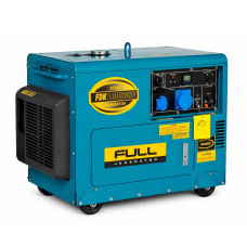 Дизельний генератор FULL FDK10000SC, 1-фазний 230V, 50Hz, 9.4kVA/7.5kW, бак 30 л, витрата 2 л/год, ручний/стартер (без АКБ), 900х520х700 мм, 170 кг