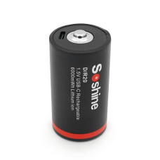 Акумулятор Soshine D-1.5-6000USB, D/LR20, Li-Ion 1.5V, USB-C, 6000mWh, 1.8A