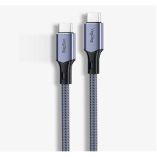 Кабель VEGGIEG V-M002C, Type-C(Male) to Type-C(Male) PD cable, 100 Вт, струм 3 А, 480 Мбіт/с, Gray, довжина 1,2 м, Box