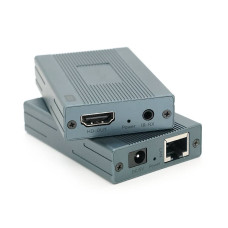 Активний VEGGIEG V-HE60 HDMI 2*1 конвертер 60m, HDMI 1080P, LAN CAT 5E/6At, Grey, Box