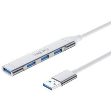 Хаб VEGGIEG V-K301 USB 3.0 на USB 3.0/4 порти, 480Mbts, живлення від USB, 0.15m, Silver, Box