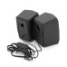 Колонки 2.0 Hotmai FTN-39 USB+3.5mm, 2x3W, 20Hz-18KHz, з регулятором гучності, Black, BOX, Q24