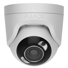 8 Mp IP охоронна відеокамера з гібридним підсвічуванням Ajax TurretCam HL (8 Mp/2.8 mm) White