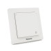 Розетка Panasonic Karre Plus 55 із заземленням, із захисними шторками, з кришкою, біла