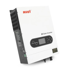Гiбрiдне ДБЖMUST PV18-8048PRO II, 8000W, 48V, PV 2*4000W, ток заряда 1-120А, 160-275V, MPPT (120А, 90-430 Vdc), 425*527*145 мм