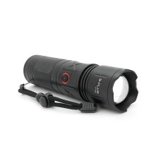Ліхтар пошуковий BP-W920 LED PM60, Zoom, 4 режими, індикація заряду, живлення від 3*18650, IP65, кабель USB, 210х100х70мм, 0,570кг, Black, BOX