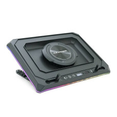 Підставка під ноутбук IceCoorel A8, до 17", fan1-135*15 мм 300-3000 RPM, корпус пластик, 4-USB+1-TYPE C+DC, 420x320x55mm, RGB-11 режимів, DC-12V, Box Q8