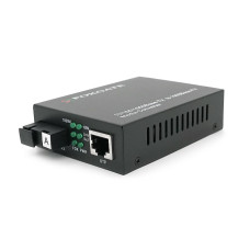 Медіаконвертер FOXGATE EC-Q-1G-1SM-1310nm, 1310 WDM, 1x10/100/1000 Base-Tx, одноволоконний Full/Half duplex, SC 20km (0+70°C), + блок живлення 5V 1A