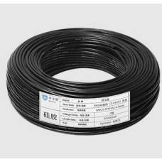 Кабель силіконовий луджений AWG 26 American Standard 26AWG/0,15квМ/600В, 400 метрів, негорючий, термостійкий, Black, ціна за бухту