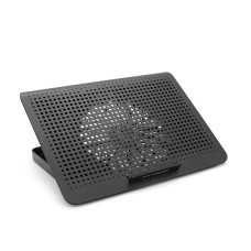 Підставка для ноутбука IceCoorel A18, 10-15.6", 1*180mm 580±10% RPM, корпус пластик+алюміній, 2xUSB 2.0, 350x225x26mm, Black, Box, Q20